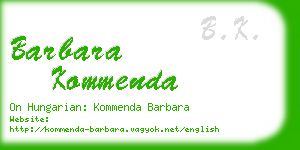 barbara kommenda business card